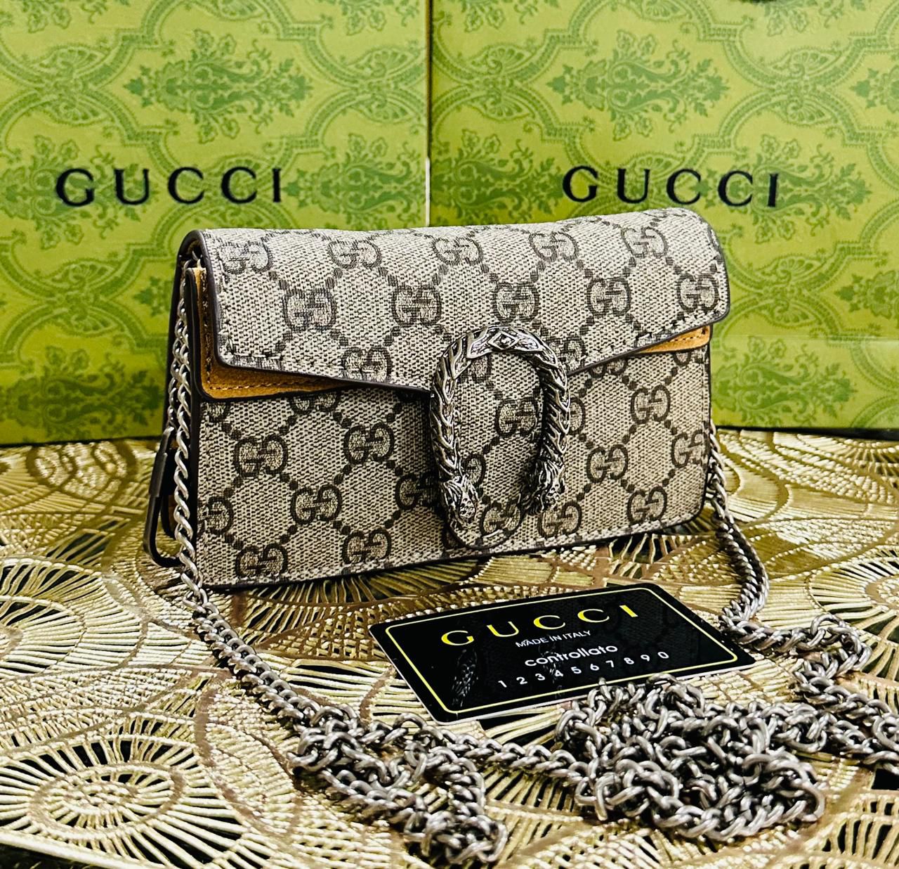 Gucci Authentic Women’s Bag with Brand Box (lite brown) – Lady