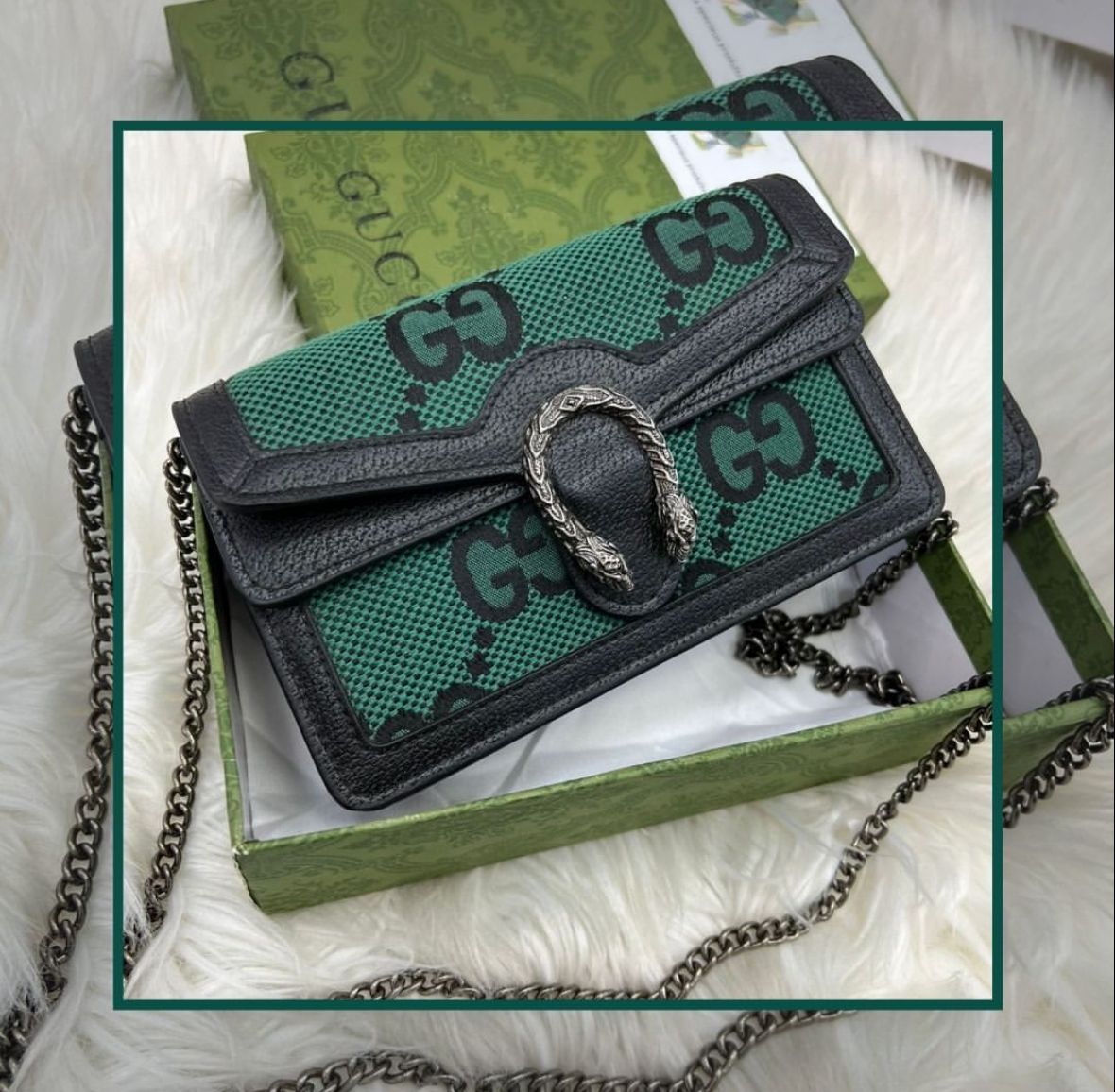 Green gucci dionysus fashion bag