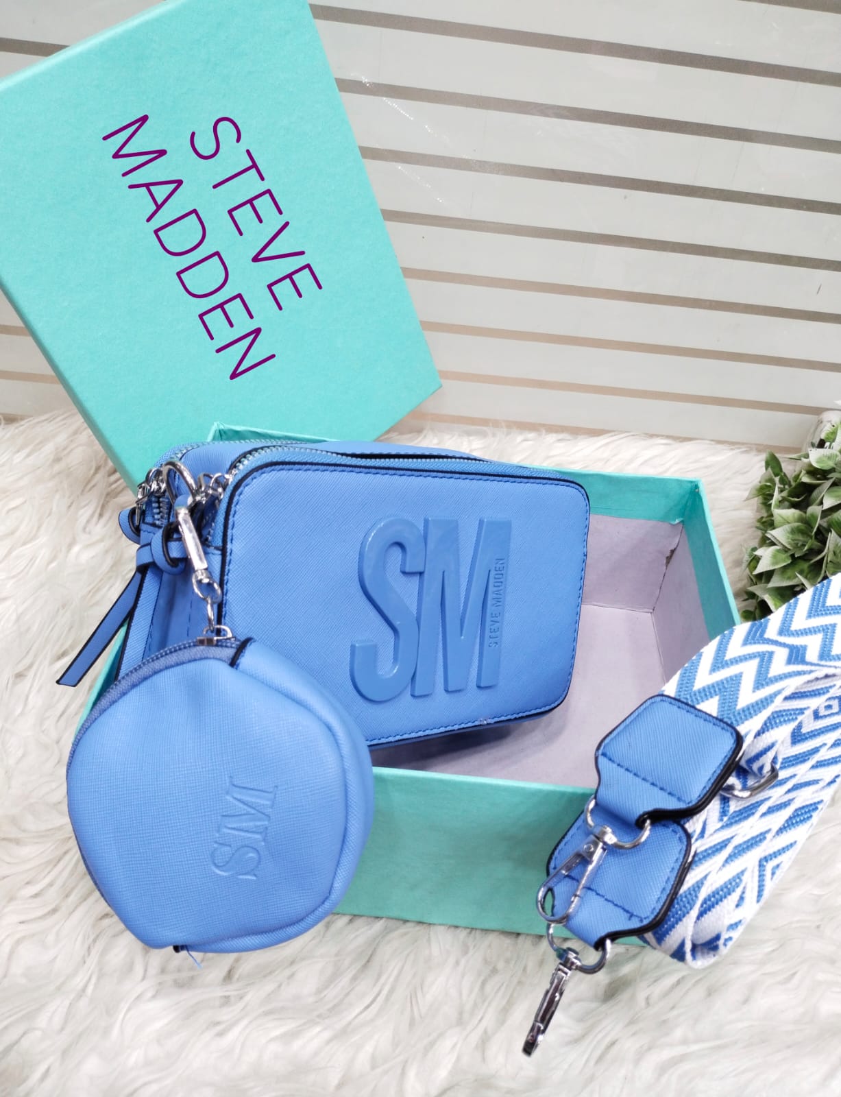 Steve madden blue purse online