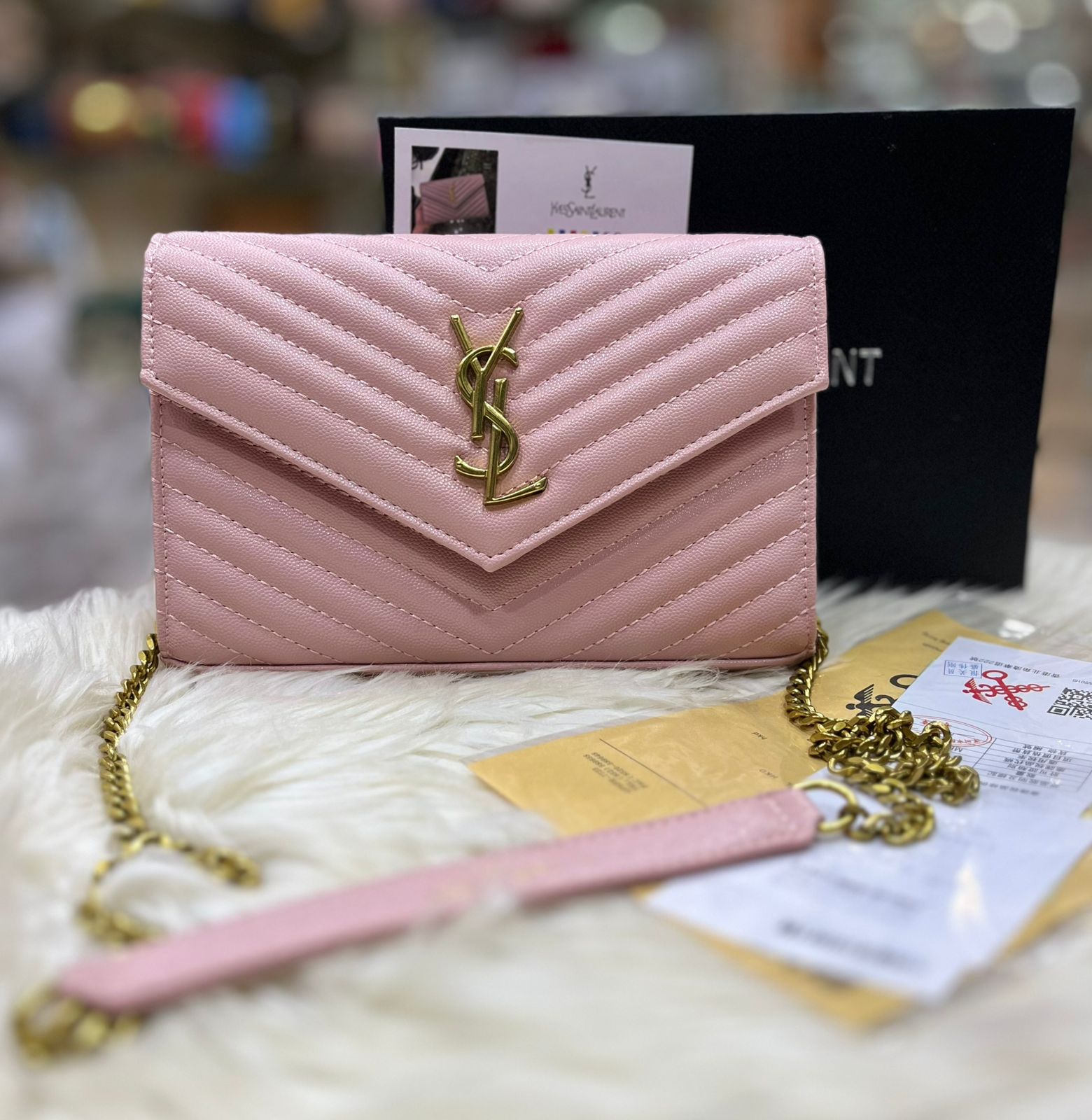 Pink ysl crossbody sale