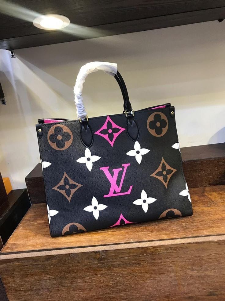 Louis Vuitton Women Tote Bag – Elegant & Spacious (Pink/Brown)