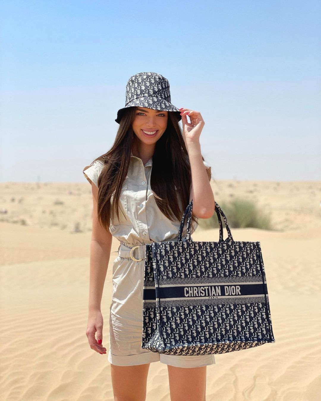 CHRISTIAN DIOR β Fully Embroidered Tote Book Bag (Master Quality | Complete Branding) (Black)