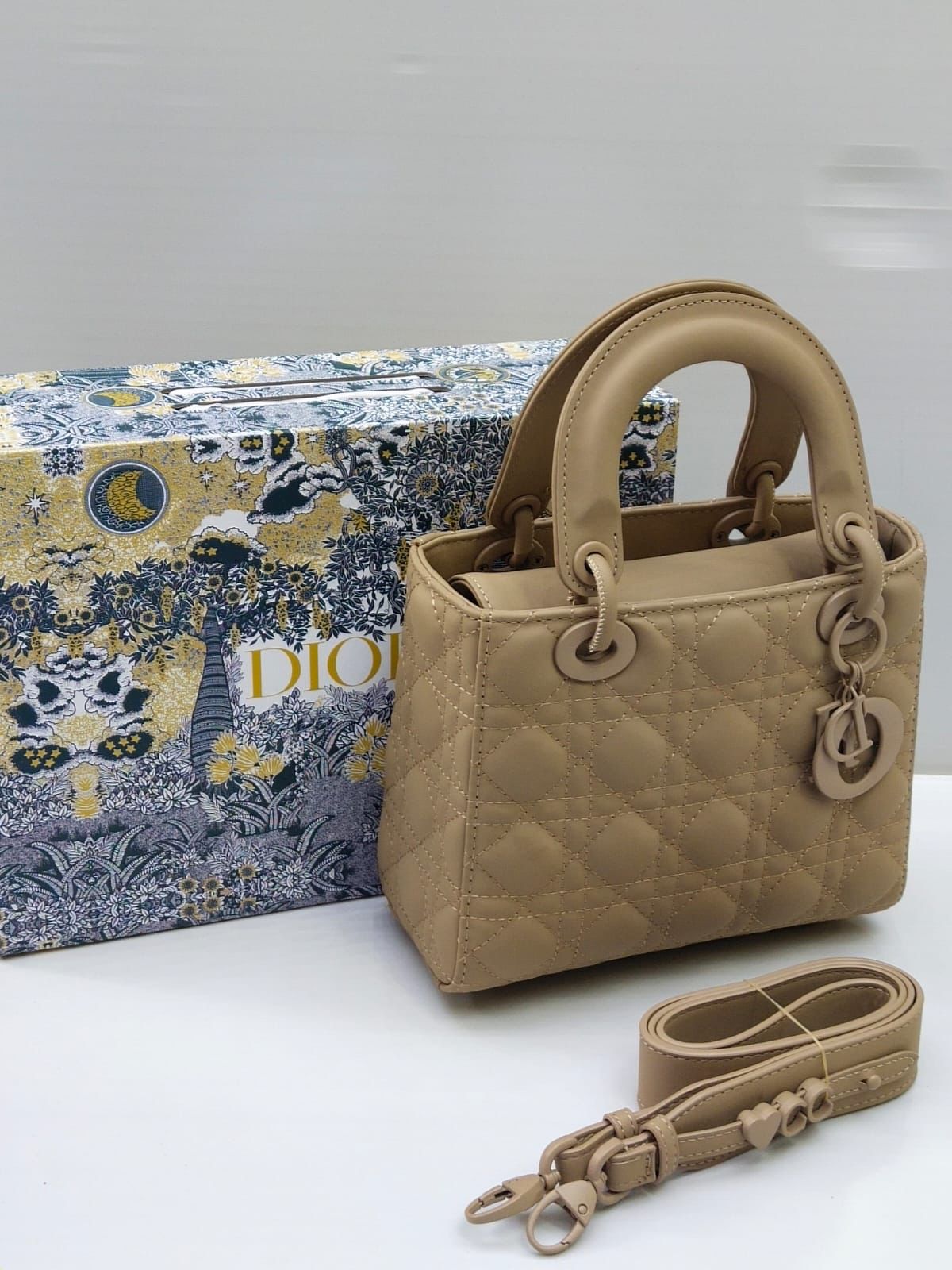 DIOR — Women's Premium Leather Bag (Same as Original | With Dust Bag & Brand Box) (Beige)