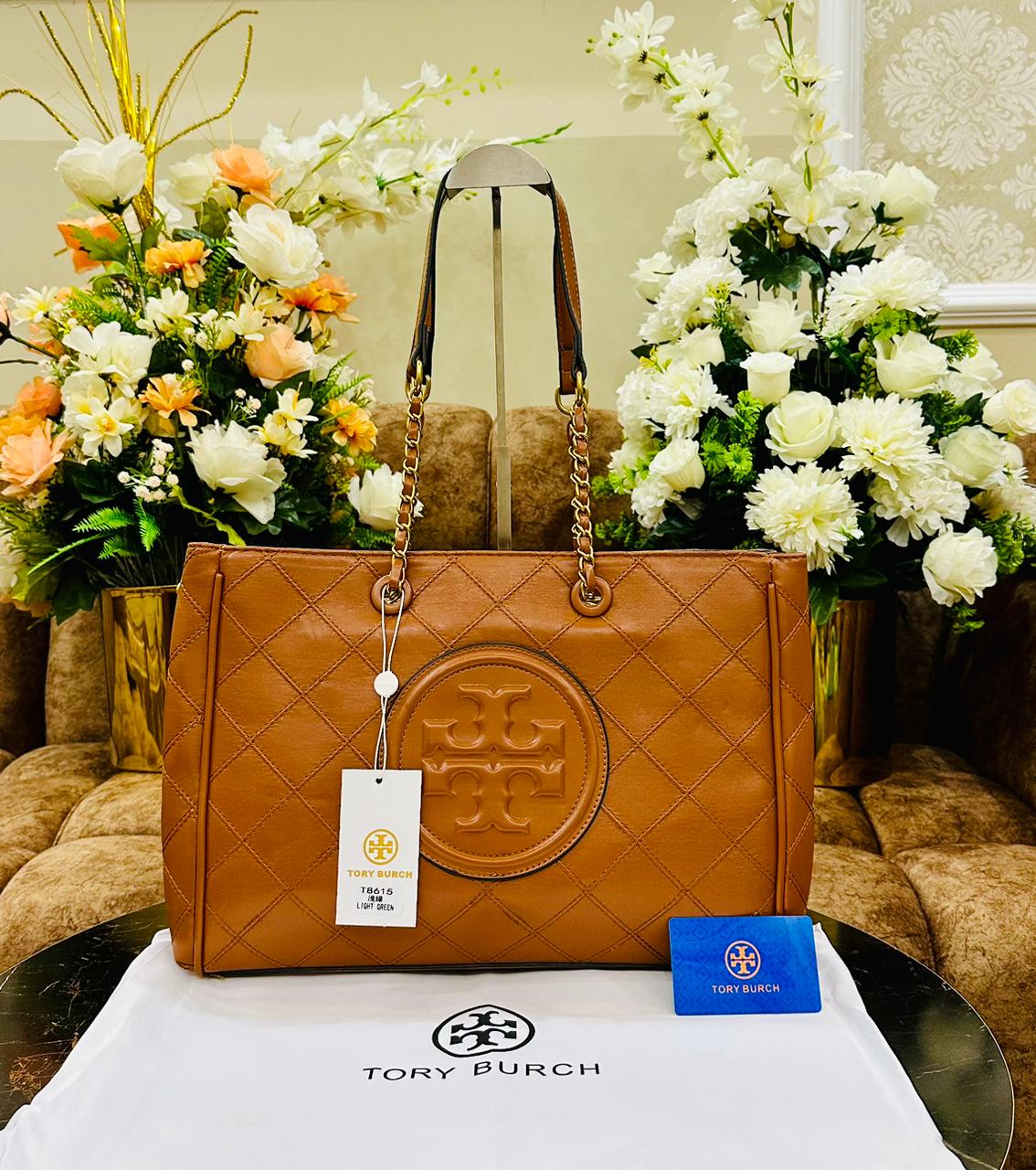 Tory Burch β Premium Quality Bag (AAA Material | Official Model | Card & Dust Bag Included) (Brown)