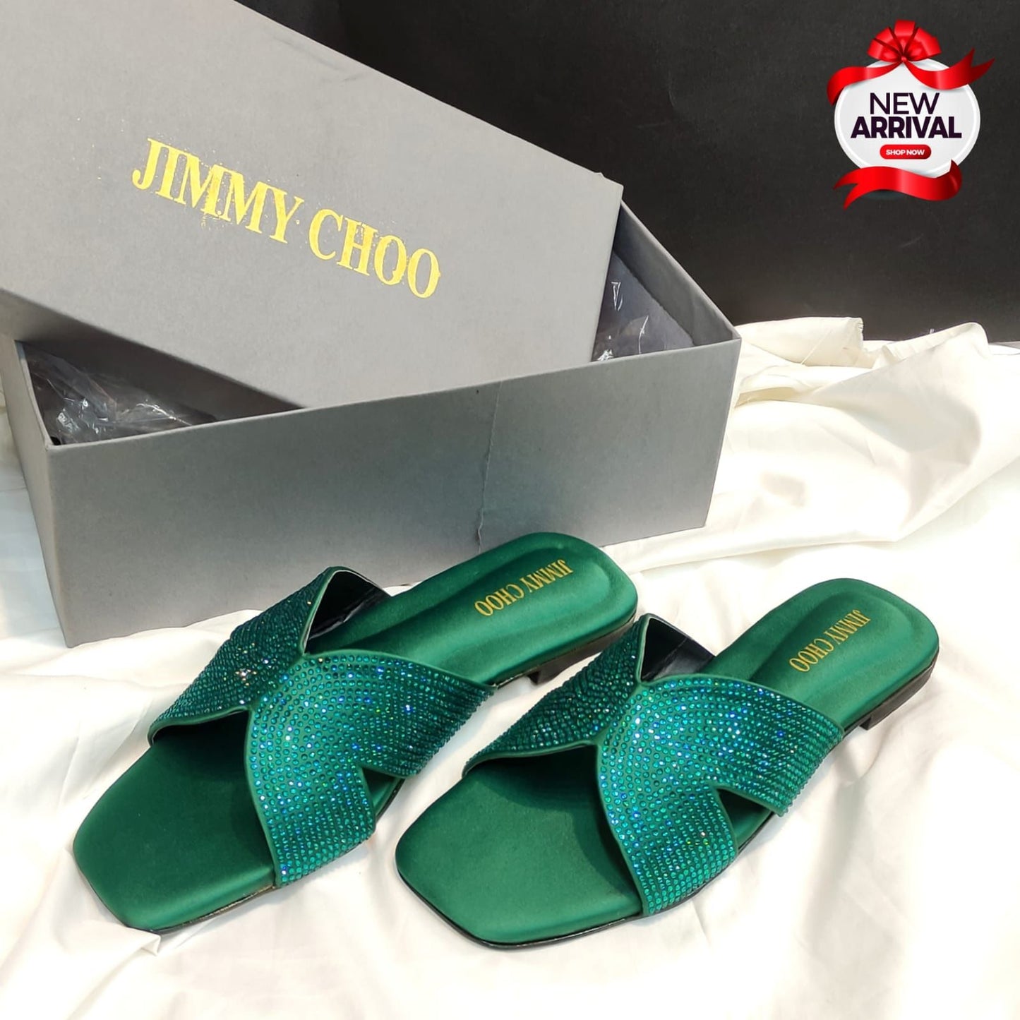 Jimmy Choo Slippers β Premium Restock (Green)