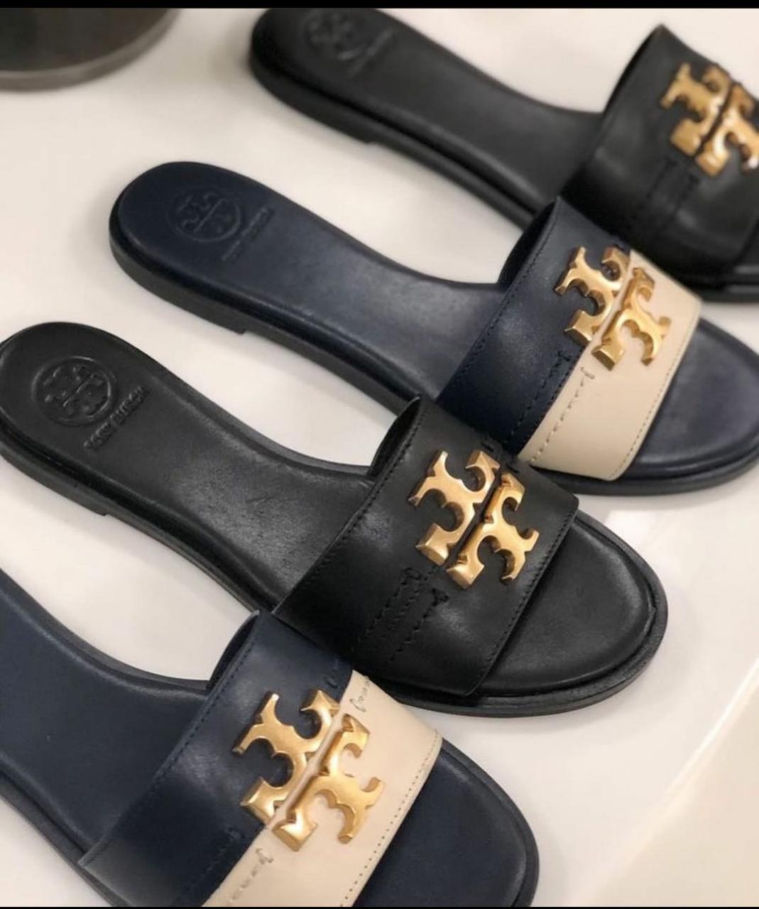 Tory Burch Signature Slippers β New Arrival (Black)