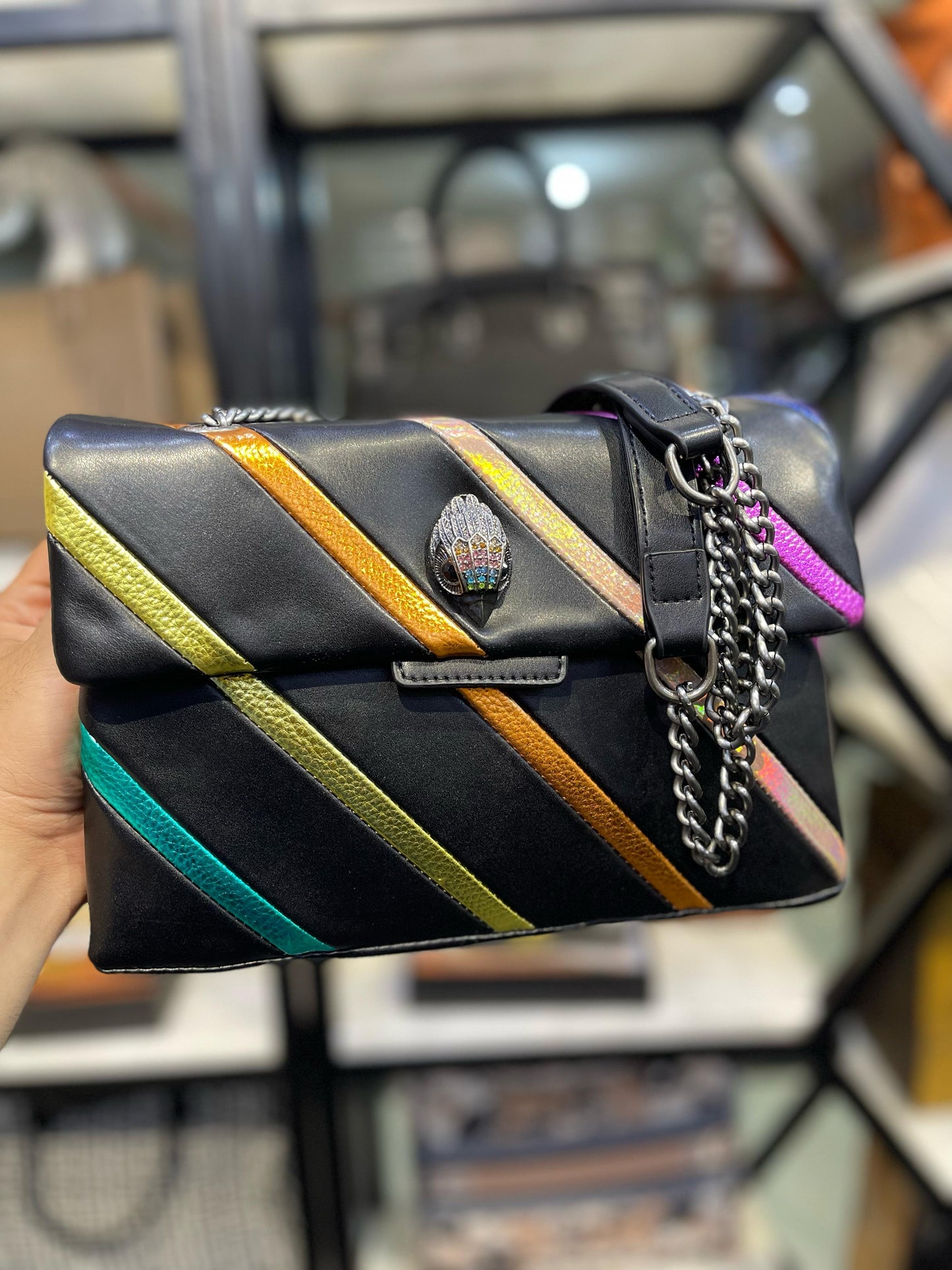 Kurt Geiger Kensington Women's Bag – Rainbow Crystal Eagle Edition