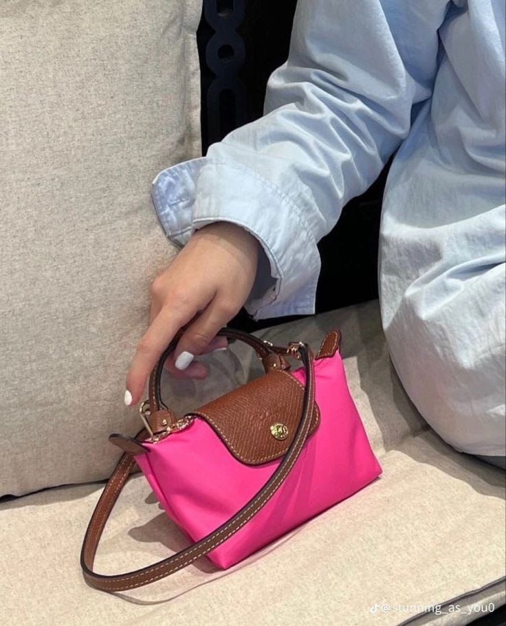 LONGCHAMP – Premium Women Bag with Complete Packaging (Pink / Brown)