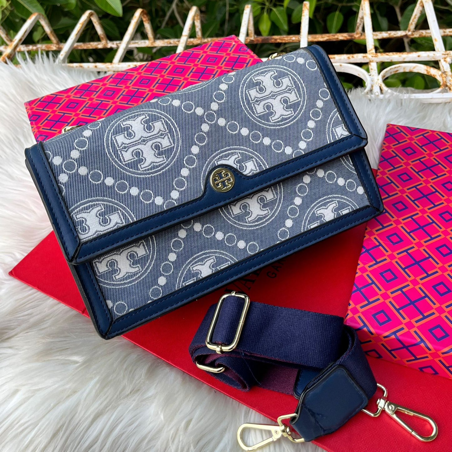 TORY BURCH β Cross Shoulder Women Bag (Blue)