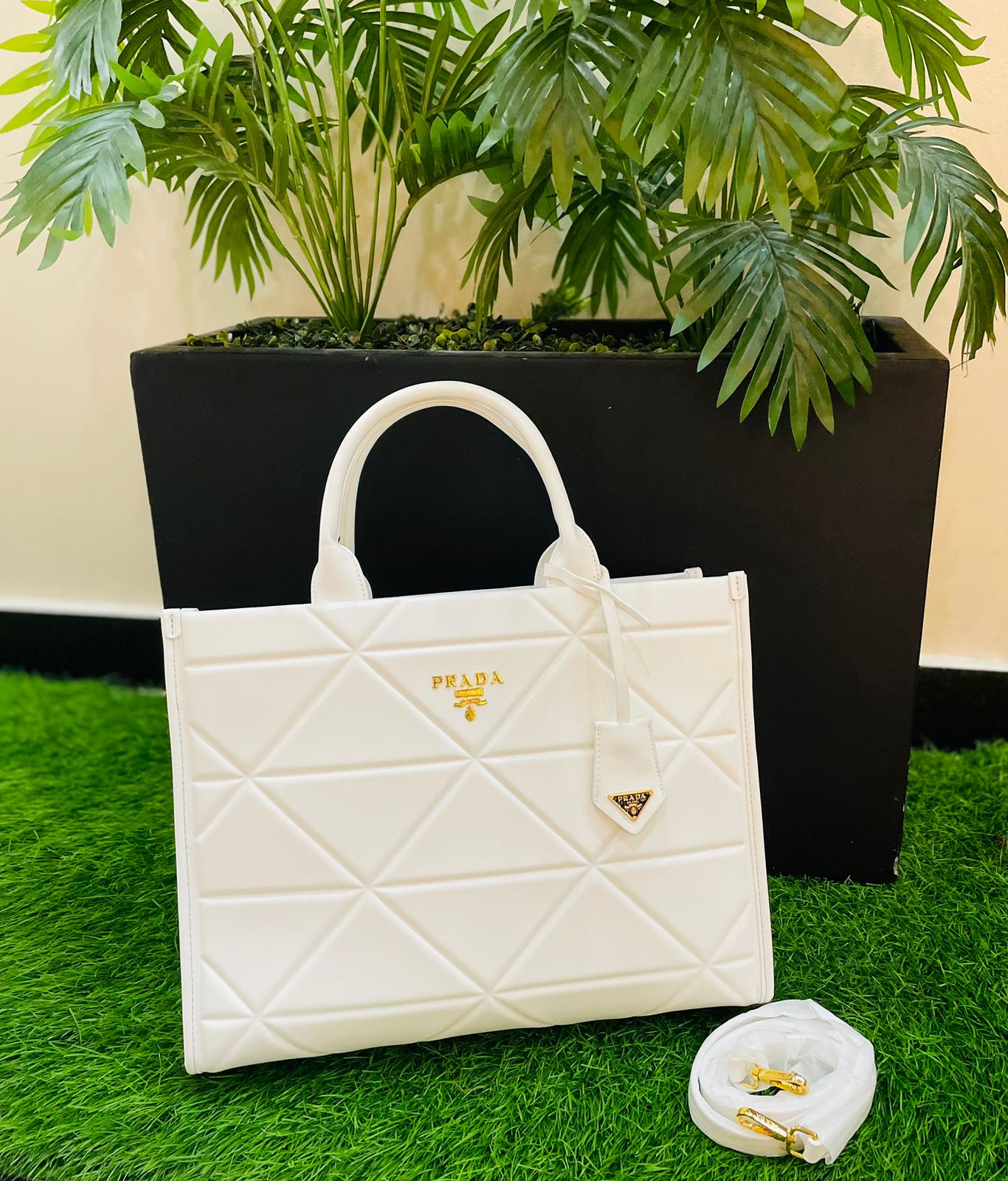 PRADA Jumbo Size Women Bag – Premium Quality & Iconic Style (White 1)