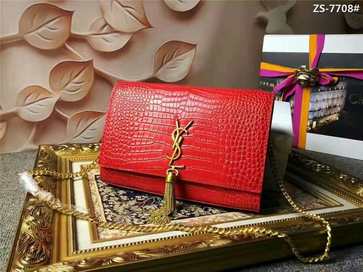 YSL High Quality Women Crossbody Bag – Elegant & Iconic (Maroon/Gold)