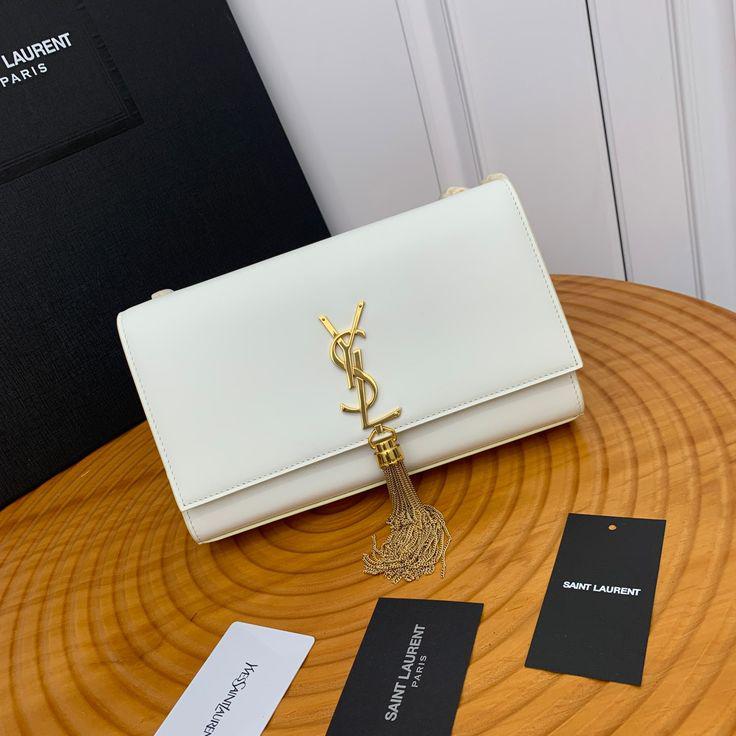 YSL High Quality Women Crossbody Bag – Elegant & Iconic (White/Gold 2)