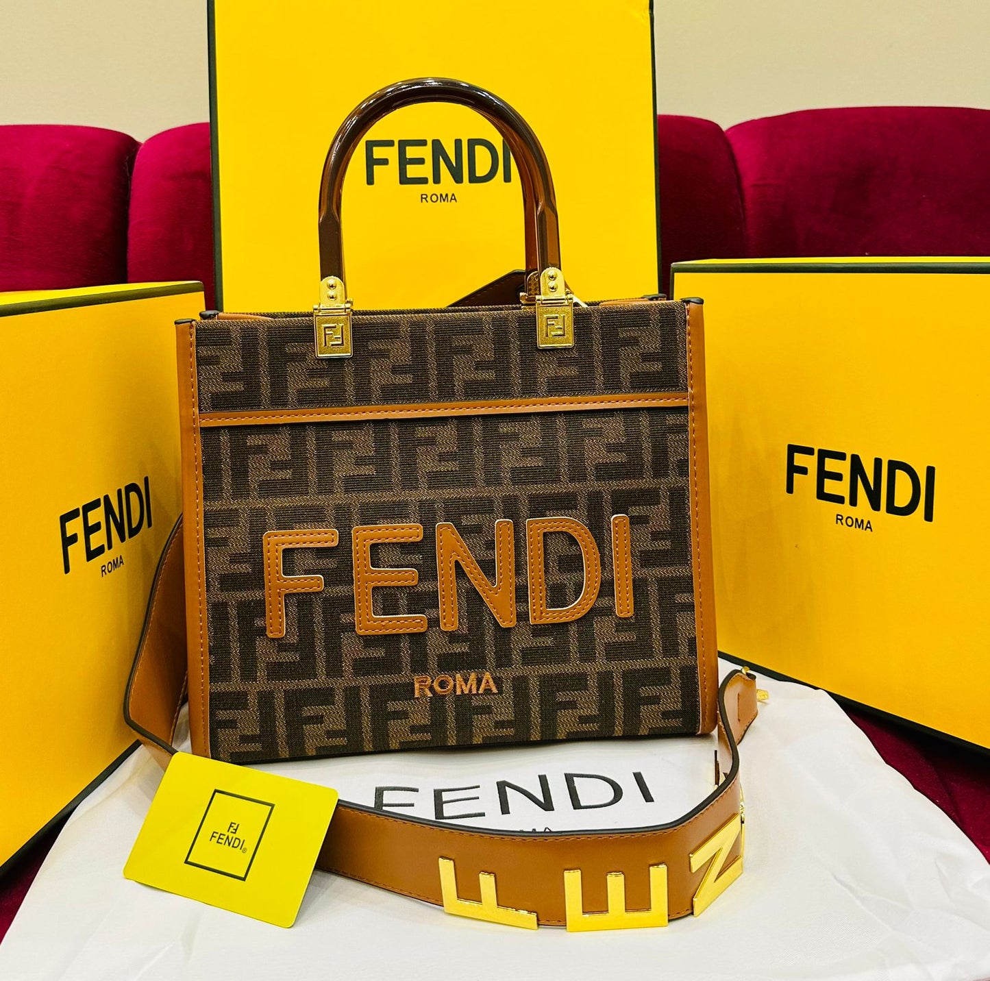 FENDI Women Bag – Premium Master Quality (New Stock) (Brown 1)