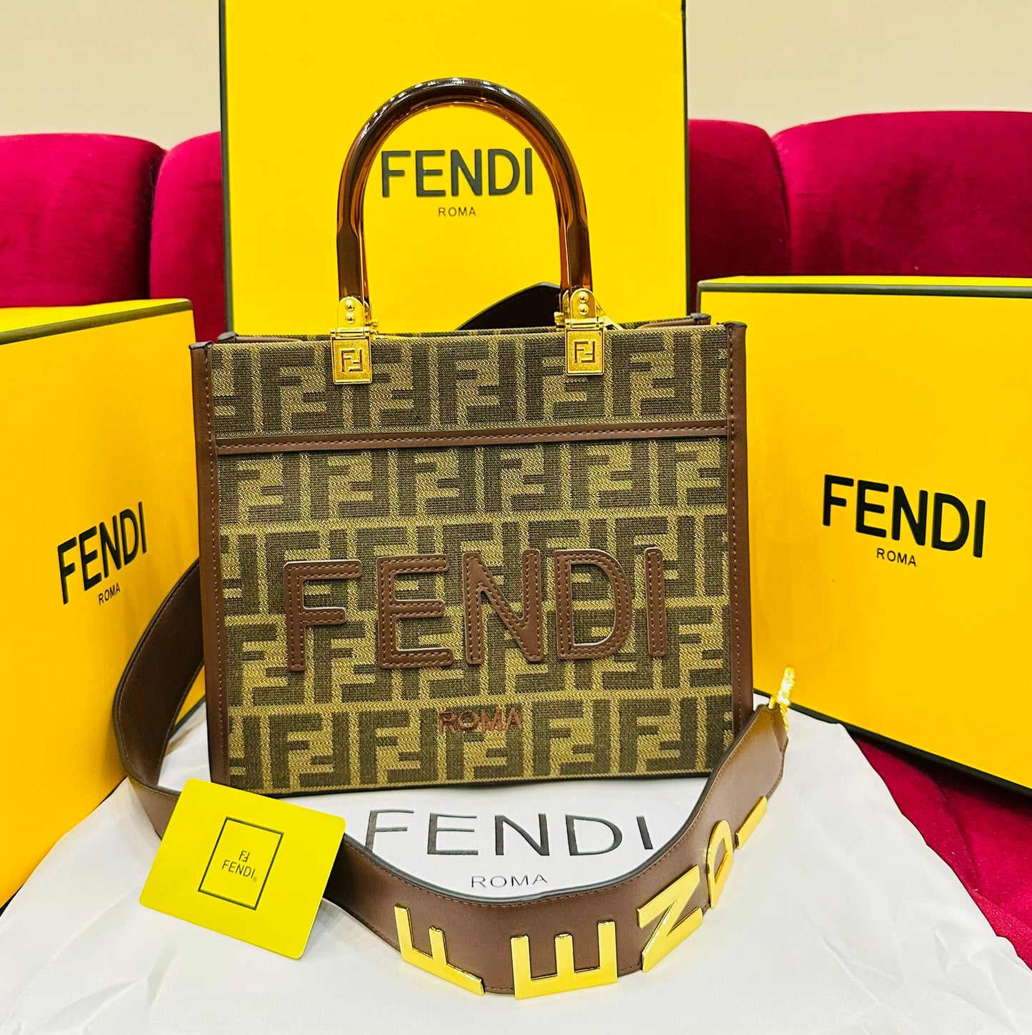 FENDI Women Bag – Premium Master Quality (New Stock) (Brown 2)