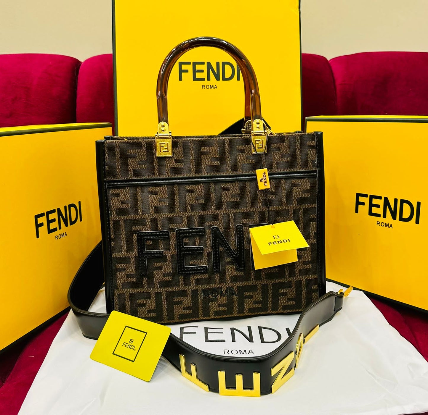 FENDI Women Bag – Premium Master Quality (New Stock) (Brown 3)