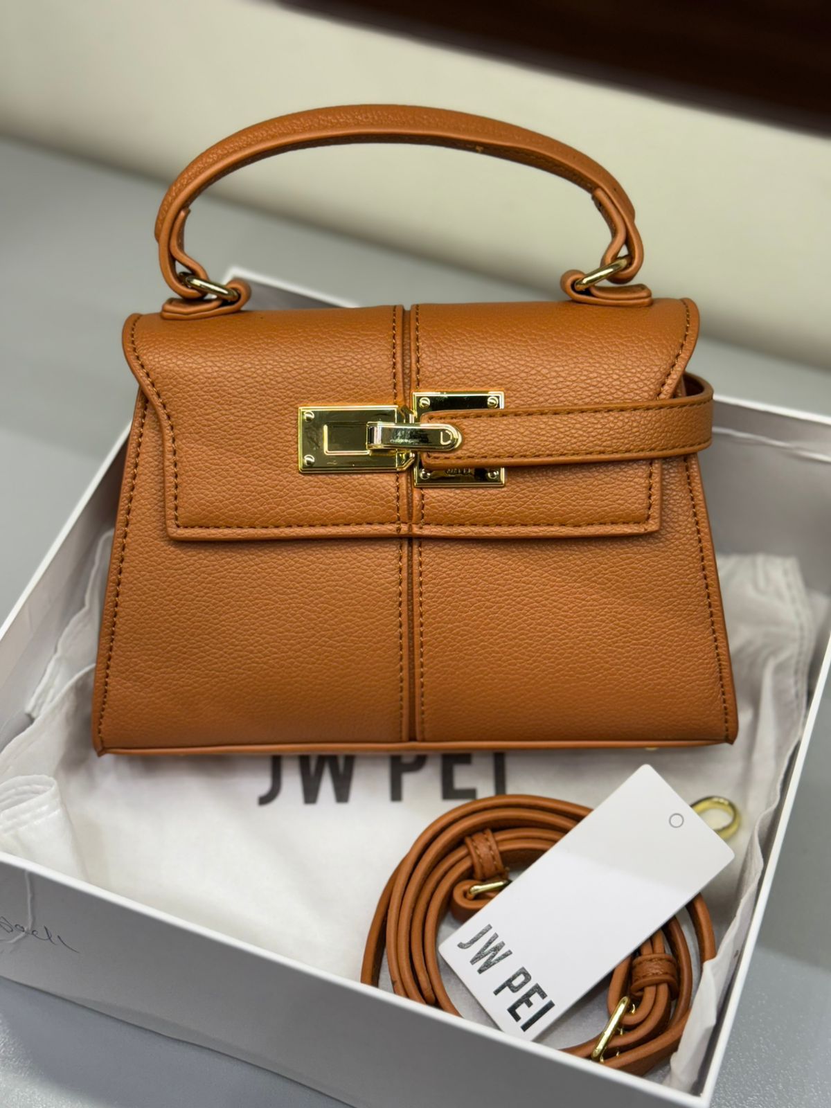 J-W P-E-I Elise Mini Top Handle Women Bag – Luxury Edition (Mustard)