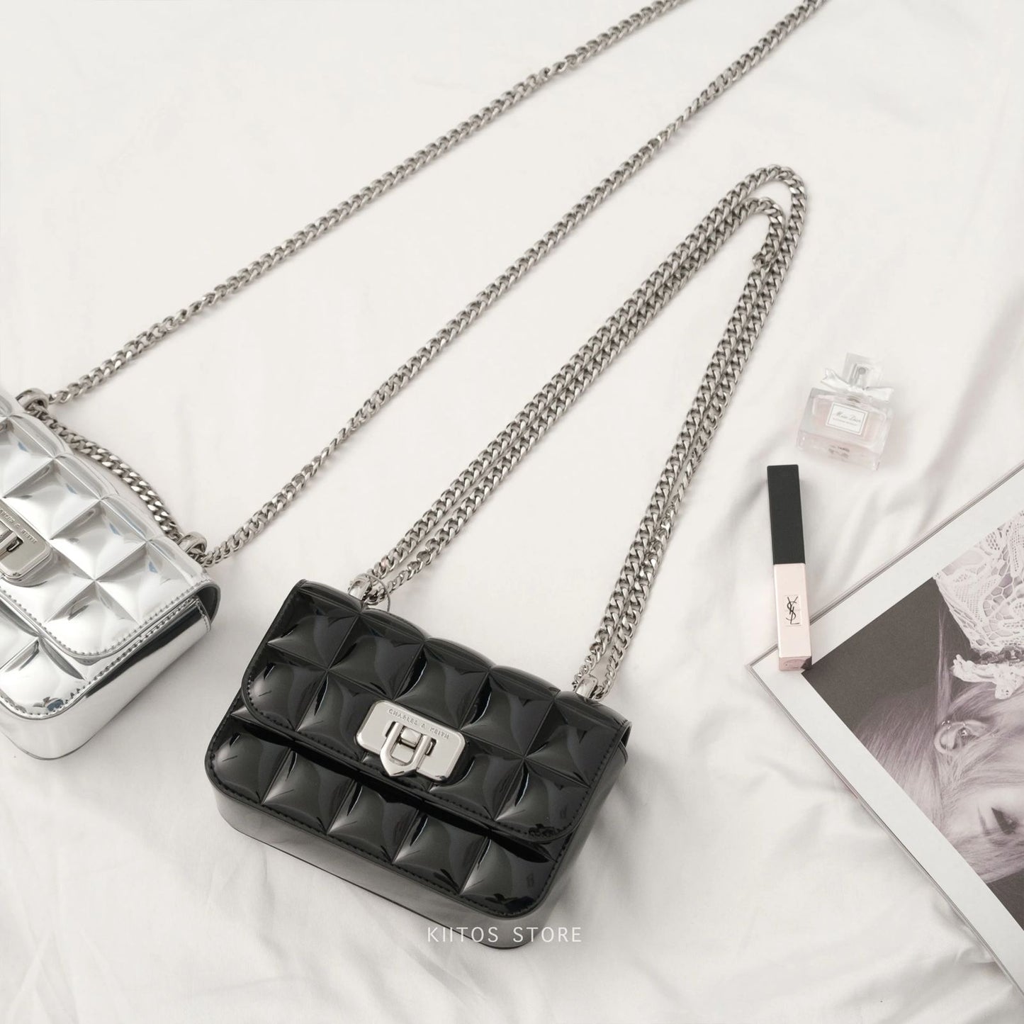 CHARLES & KEITH – Women Bag | New Design Official Model | Premium Quality (Silver)