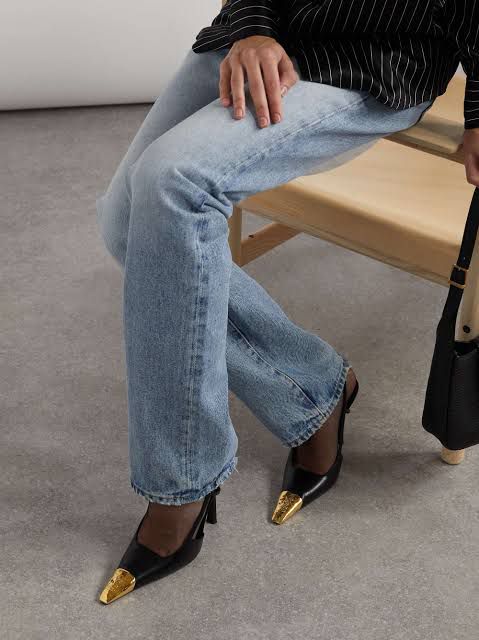 YSL Jeanne Slingback Pumps in Smooth Leather – Premium Quality (Black)