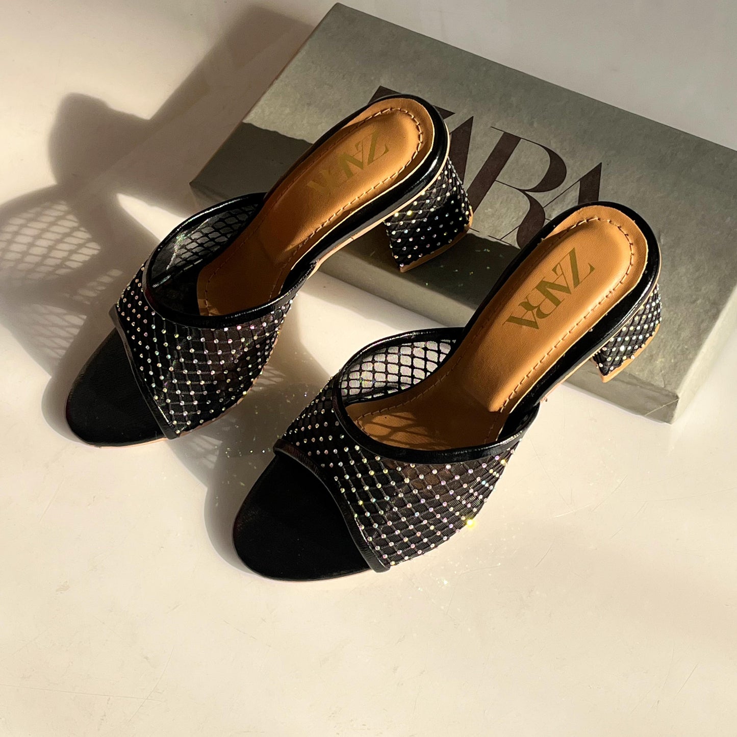 Z-A-R-A Premium Heels for Women – Stylish Footwear | Brand Box (Black)