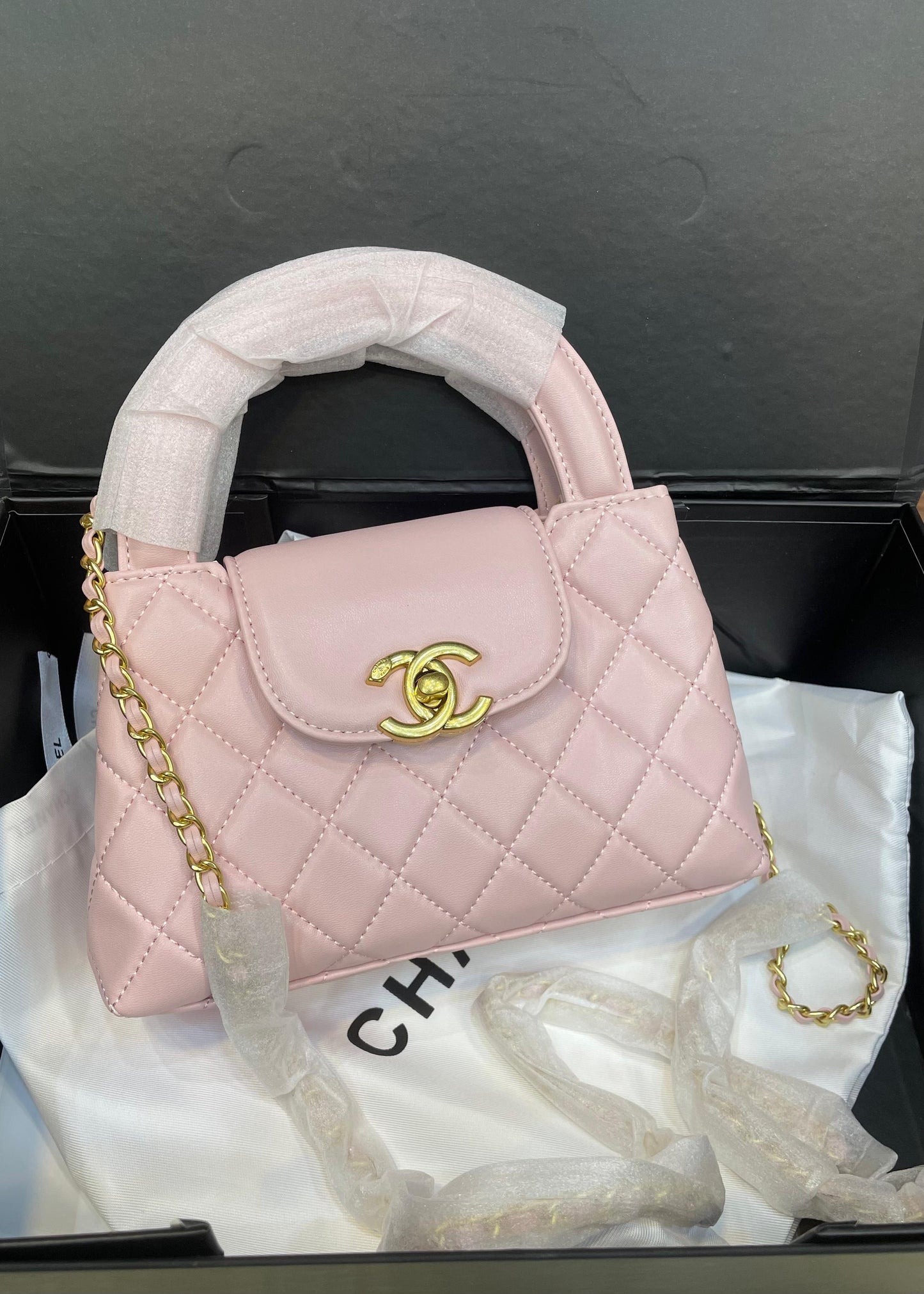 C-H-A-N-E-L KELLY MINI BAG SHINY AGED – Women Bag (Pink)
