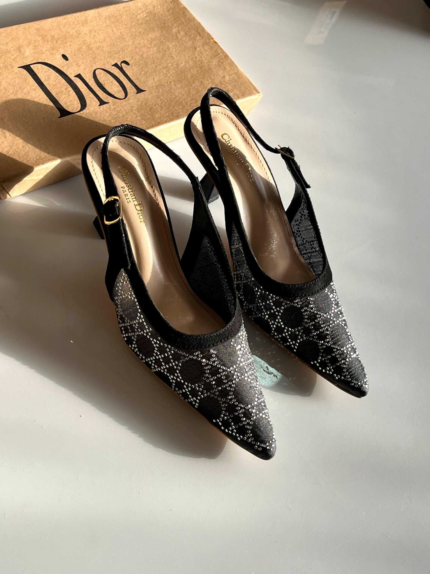 C-H-R-I-S-T-I-A-N D-I-O-R Women Heels – Elegant Luxury Style (Black)