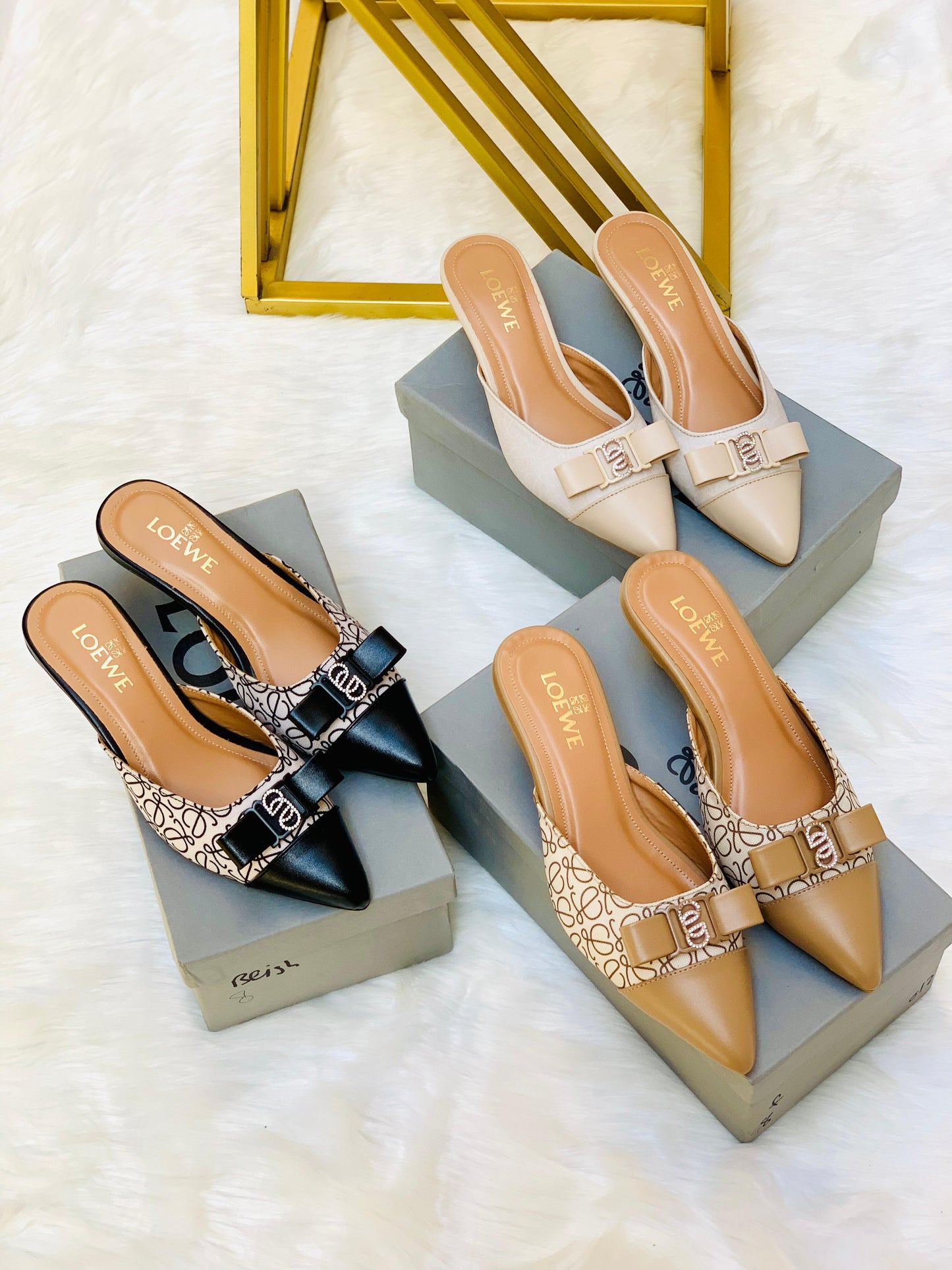 L-O-E-W-E Heels – Official Model Women Footwear (Brown)