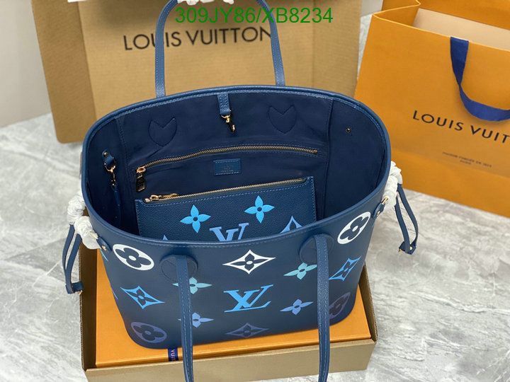 L-O-U-I-S V-U-I-T-T-O-N Neverfull MM Women Bag – Classic Edition (Blue)