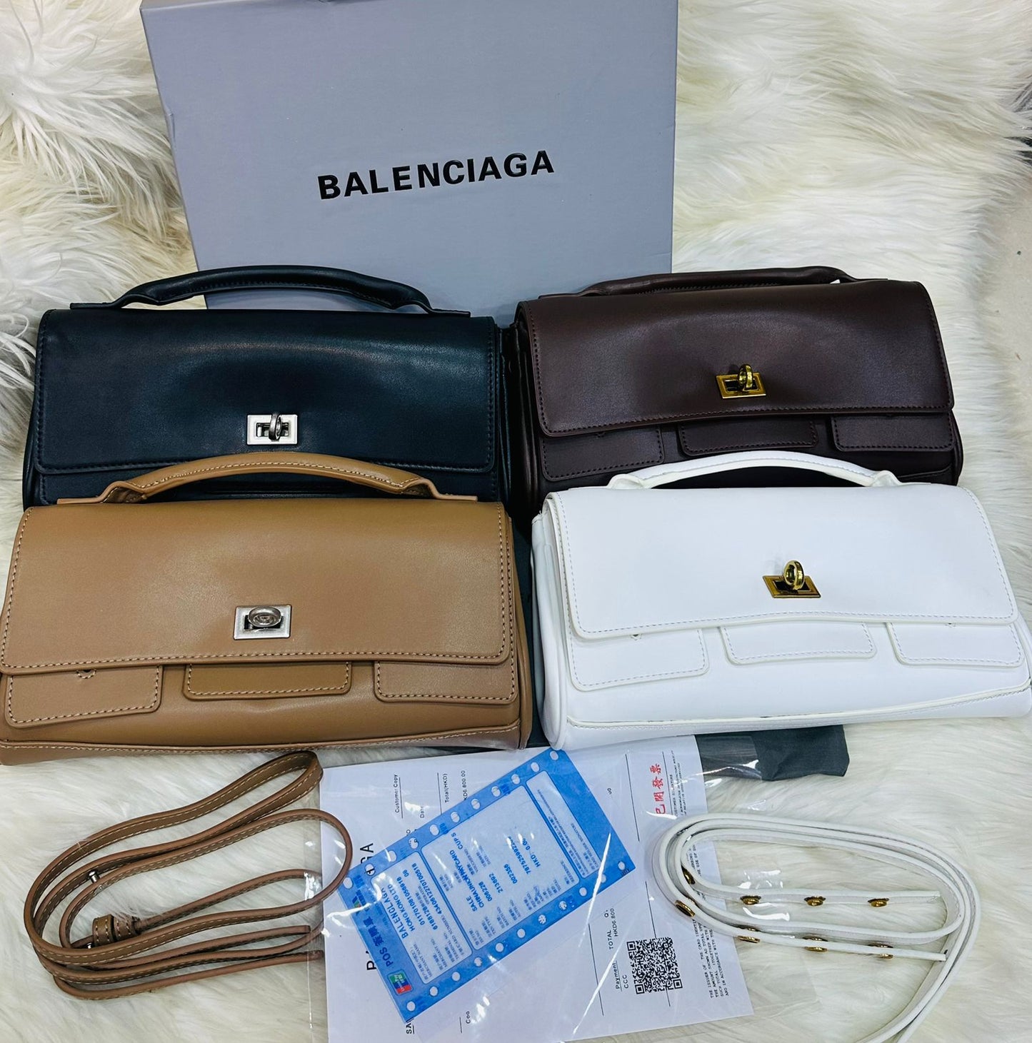 BALENCIAGA BEL AIR – Women Shoulder Bag (Beige)