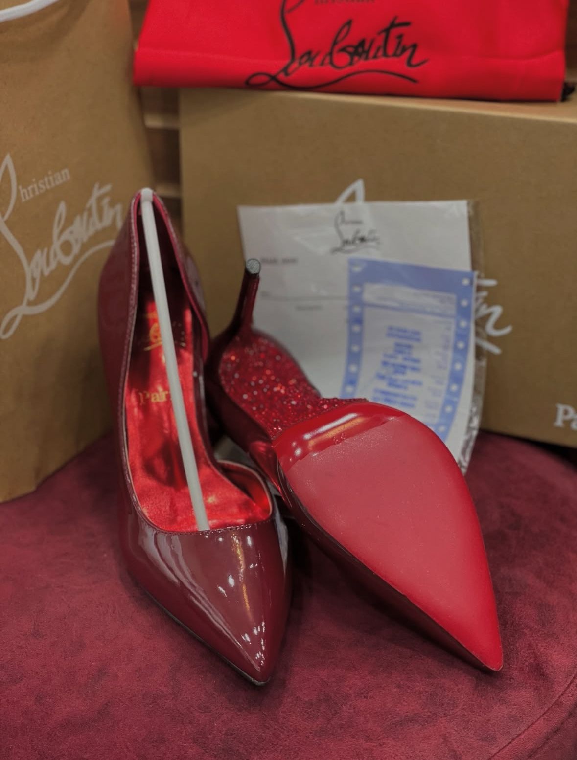 CHRISTIAN LOUBOUTIN IRIZA PUMPS – Women Heels | Premium Imported Patent Leather (Red)
