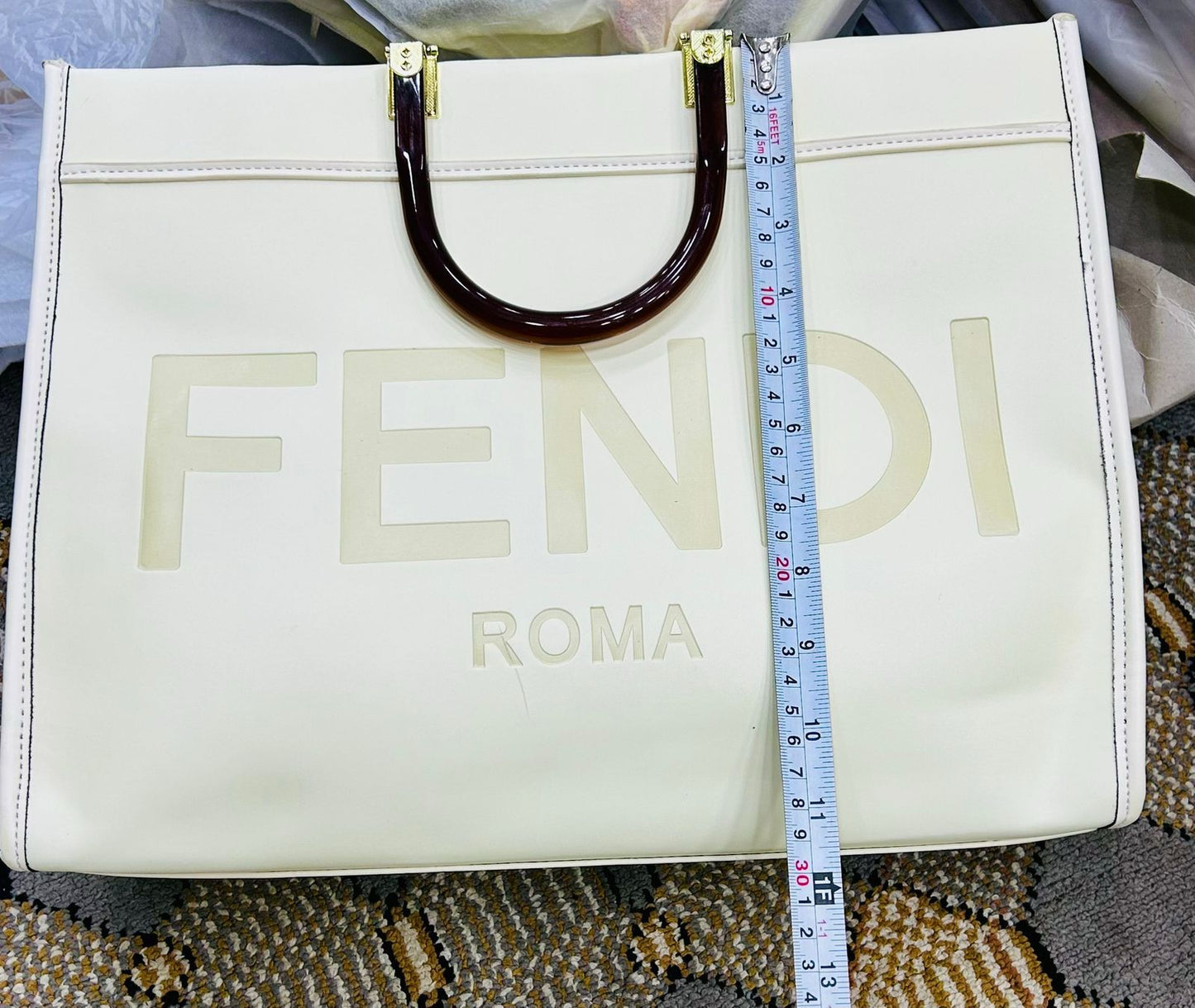 F-E-N-D-I Premium Tote Women Bag – Luxury Edition (White)