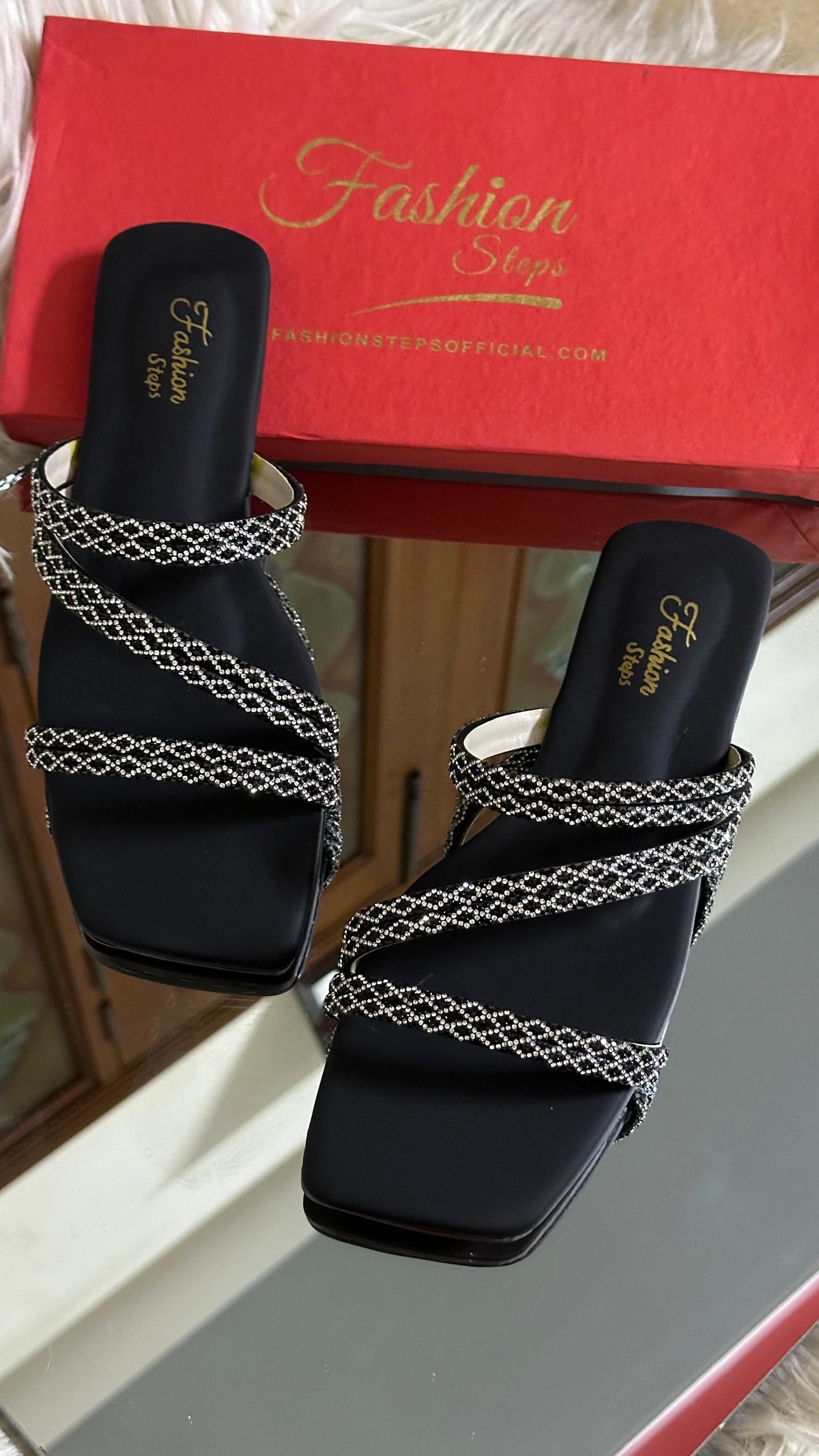 FASHIONSTEPS — Women's Slippers with Medicated Rubber Sole (New Arrival | With Brand Box) (Black)