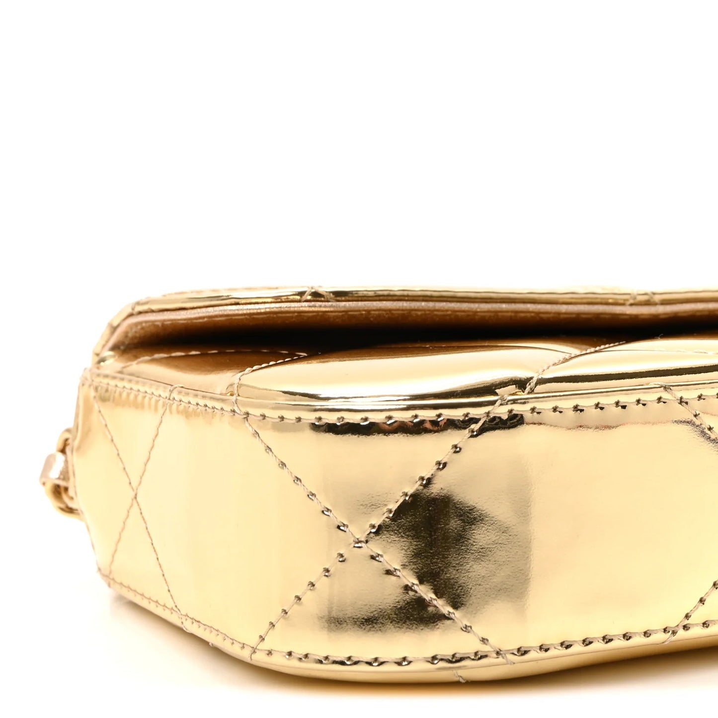 C-H-A-N-E-L Metallic Mirror Large Flap Top Handle Women Bag – Runway Luxury Premium Edition (Gold)