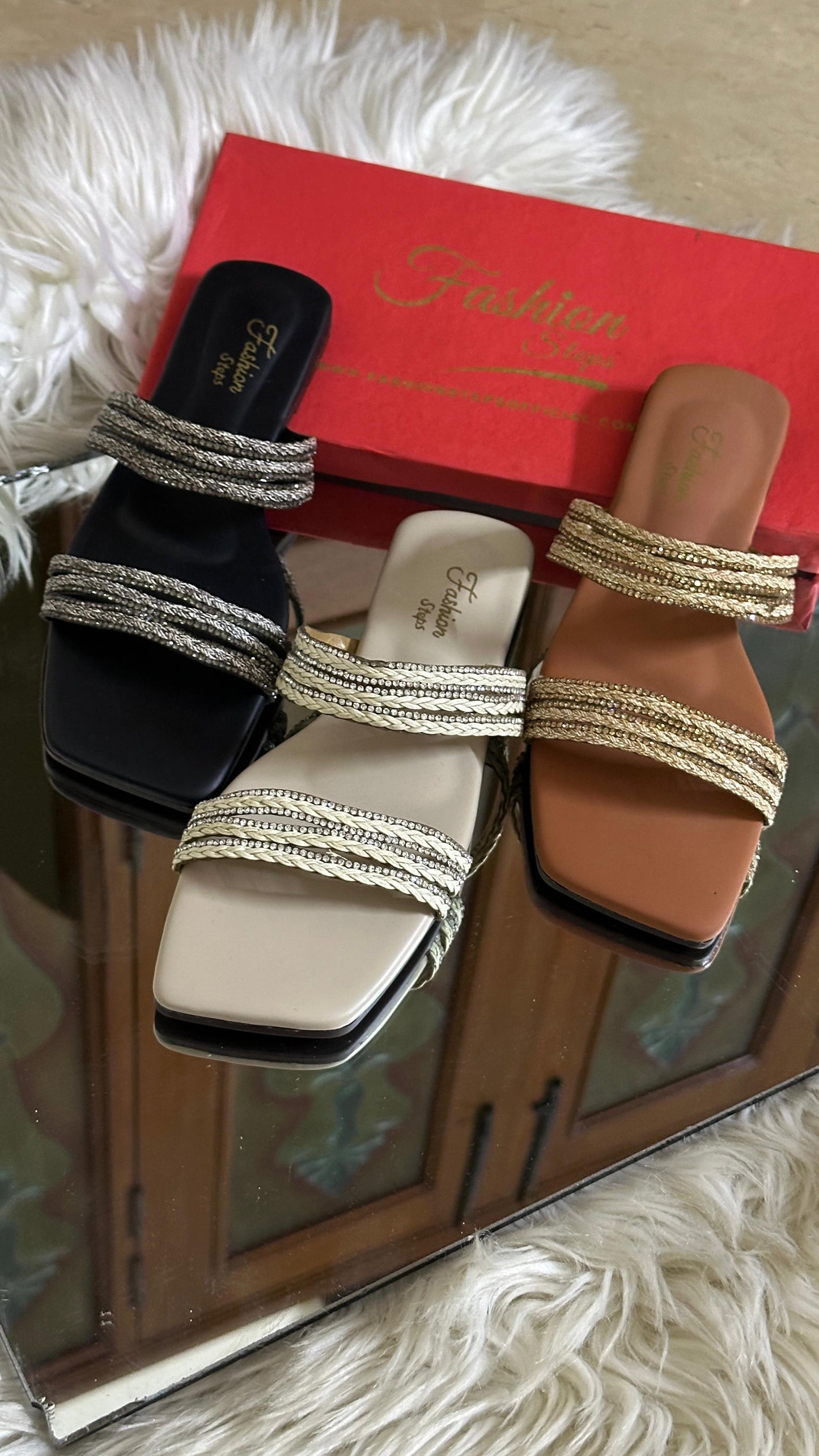 FASHIONSTEPS — Women's Slippers with Medicated Rubber Sole (New Arrival | With Brand Box) (Black)