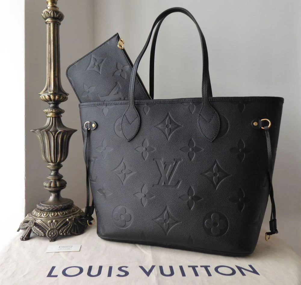 L-O-U-I-S V-U-I-T-T-O-N Neverfull MM Women Bag – Classic Edition (Black)