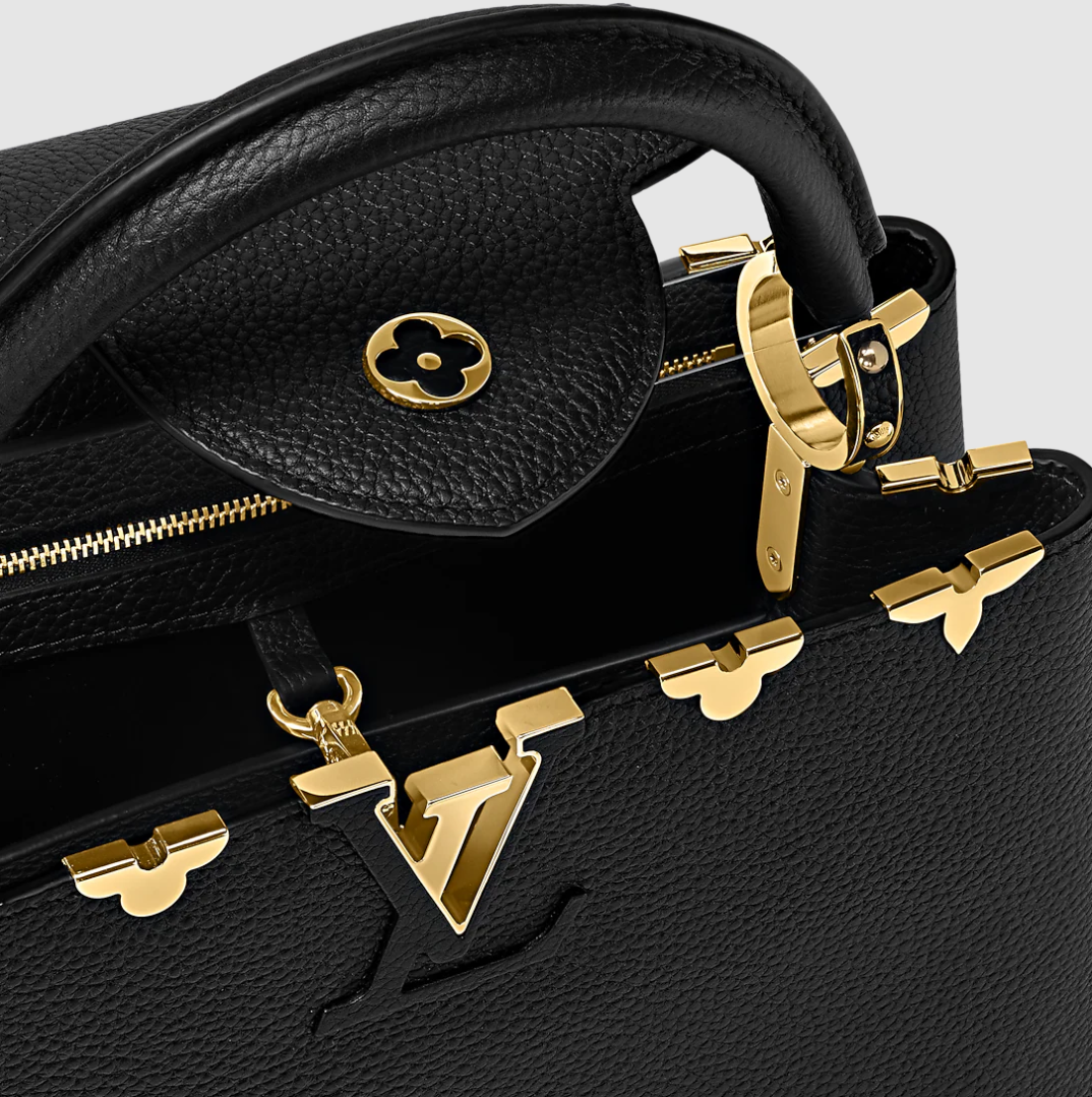 Luxurious Women Bag - Louis Vuitton-Inspired Capucines Leather Handbag + Brand Accessories