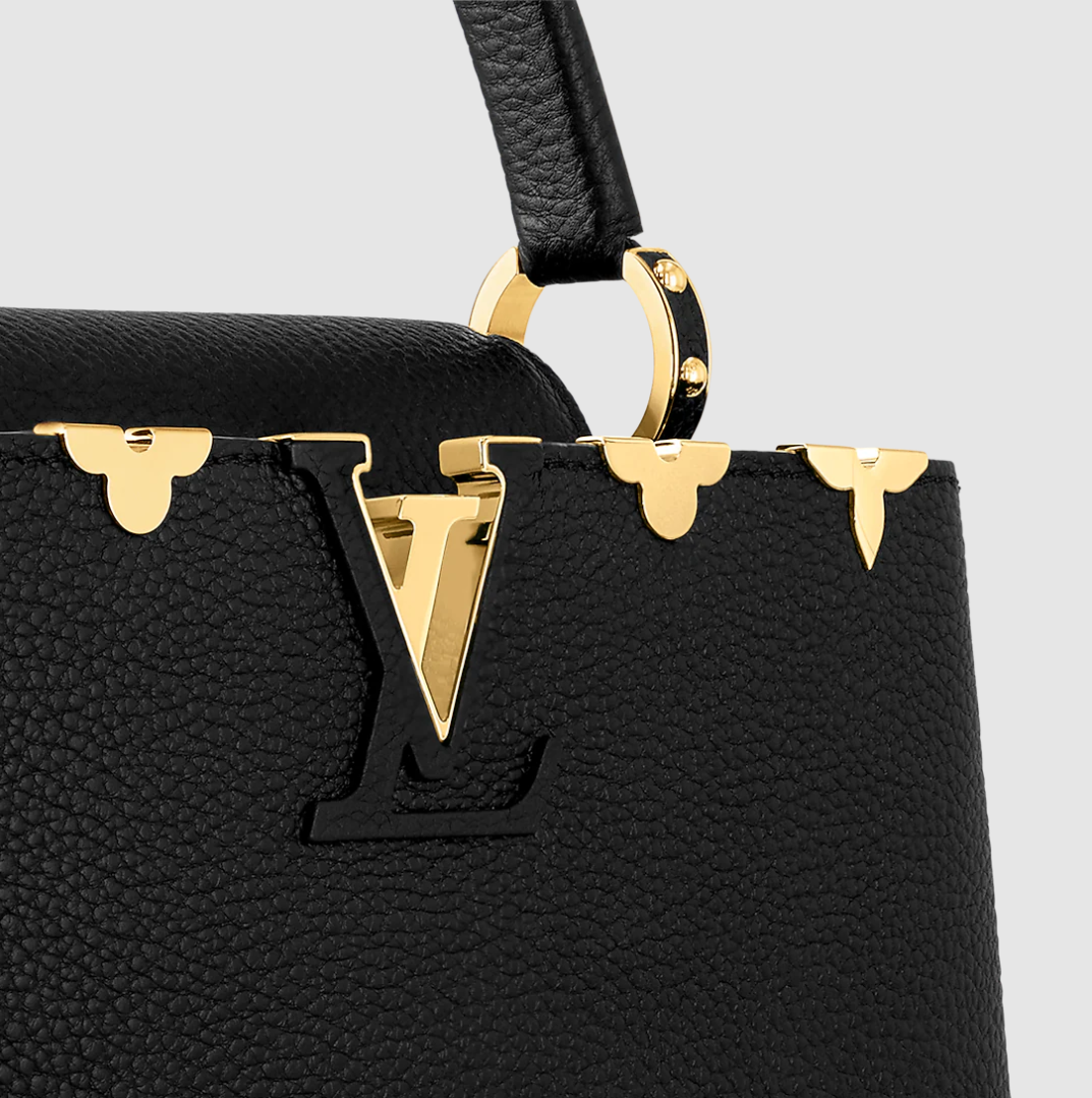 Luxurious Women Bag - Louis Vuitton-Inspired Capucines Leather Handbag + Brand Accessories