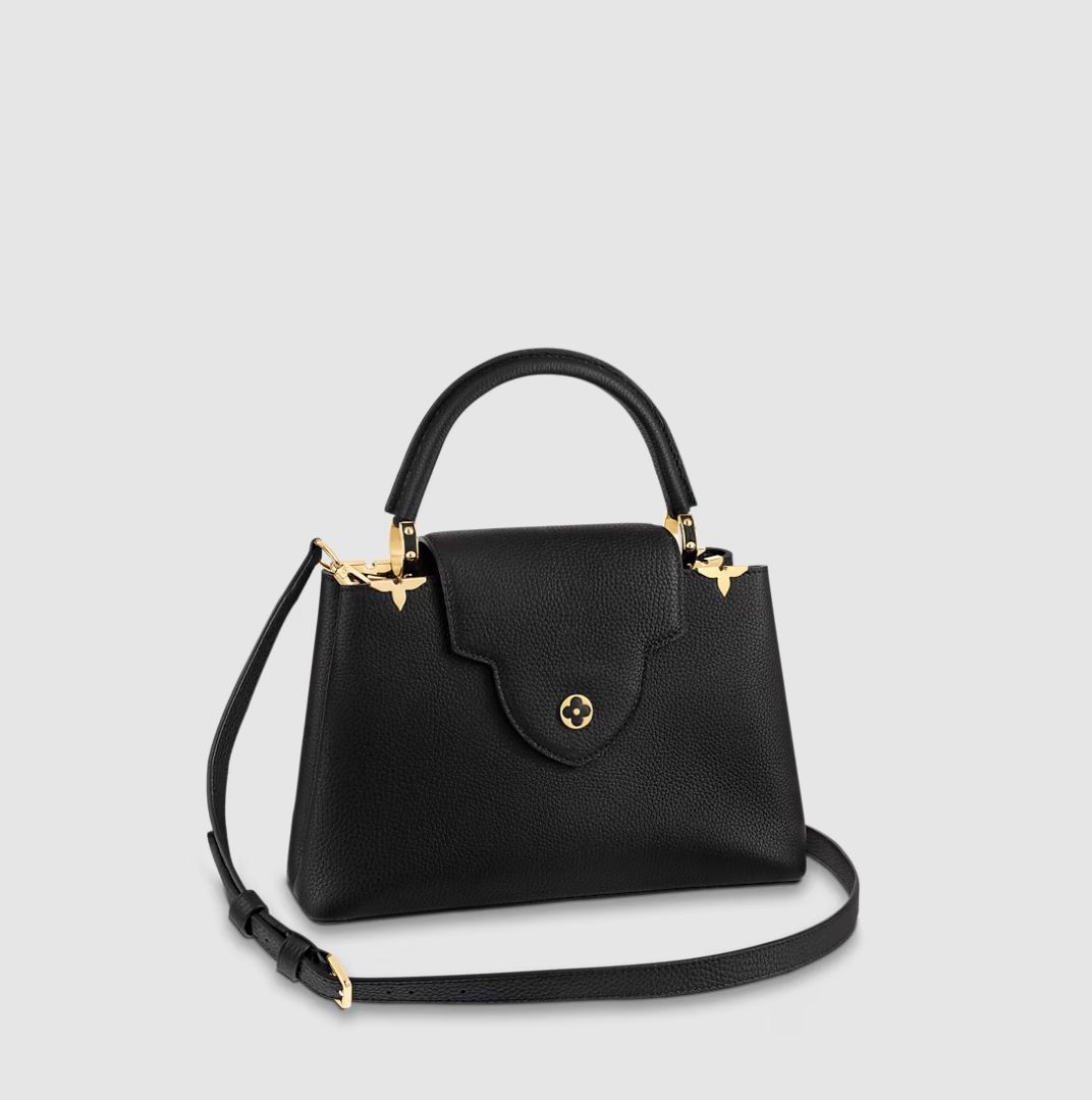 Luxurious Women Bag - Louis Vuitton-Inspired Capucines Leather Handbag + Brand Accessories