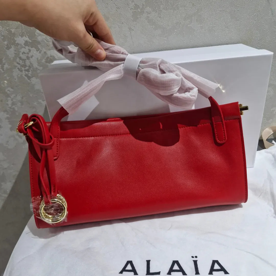 A-L-A-Ï-A Le Click East West Medium Shoulder Women Bag – Elegant Edition (Red)