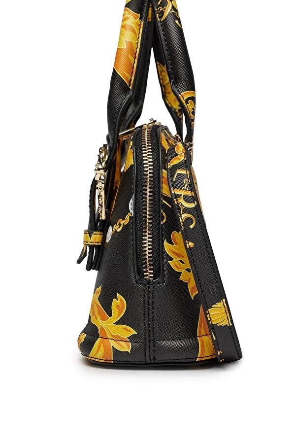 Versace Couture Alma Style Cross Body Bag for Women (Black/Gold)