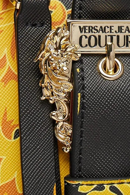 Versace Couture Alma Style Cross Body Bag for Women (Black/Gold)