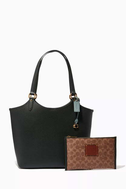 C-O-A-C-H Day Tote Women Bag 2PC Set – Premium Black Edition