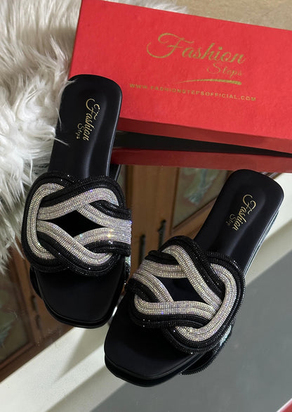 Fashionsteps Flats – Premium Quality (Black/Silver)