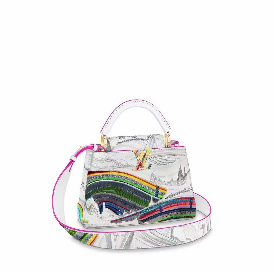 Louis Vuitton Capucines Women Bag - Premium Quality with Brand Box (White/Pink/Green/Blue)