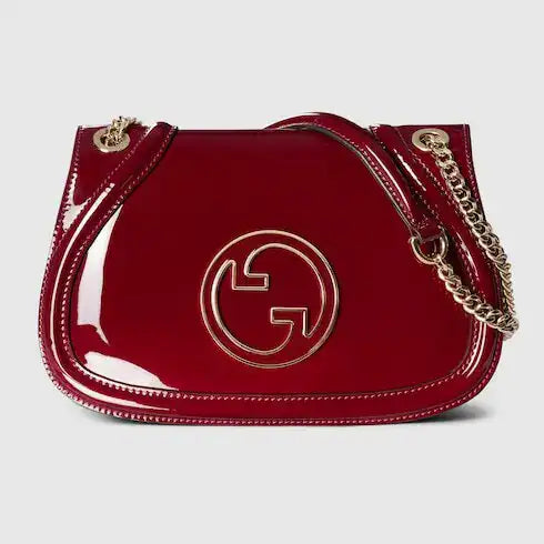 G-U-C-C-I Blondie Small Shoulder Women Bag – Rosso Ancora Red Patent