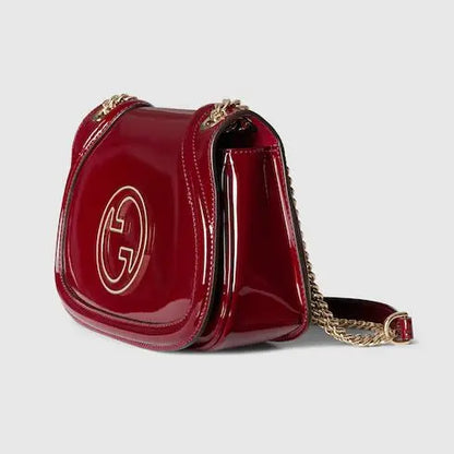 G-U-C-C-I Blondie Small Shoulder Women Bag – Rosso Ancora Red Patent