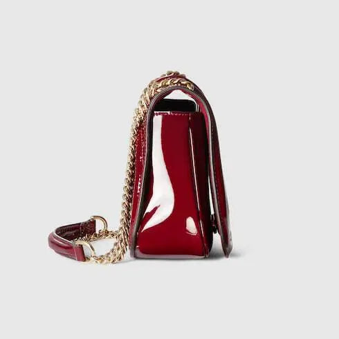 G-U-C-C-I Blondie Small Shoulder Women Bag – Rosso Ancora Red Patent