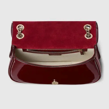 G-U-C-C-I Blondie Small Shoulder Women Bag – Rosso Ancora Red Patent