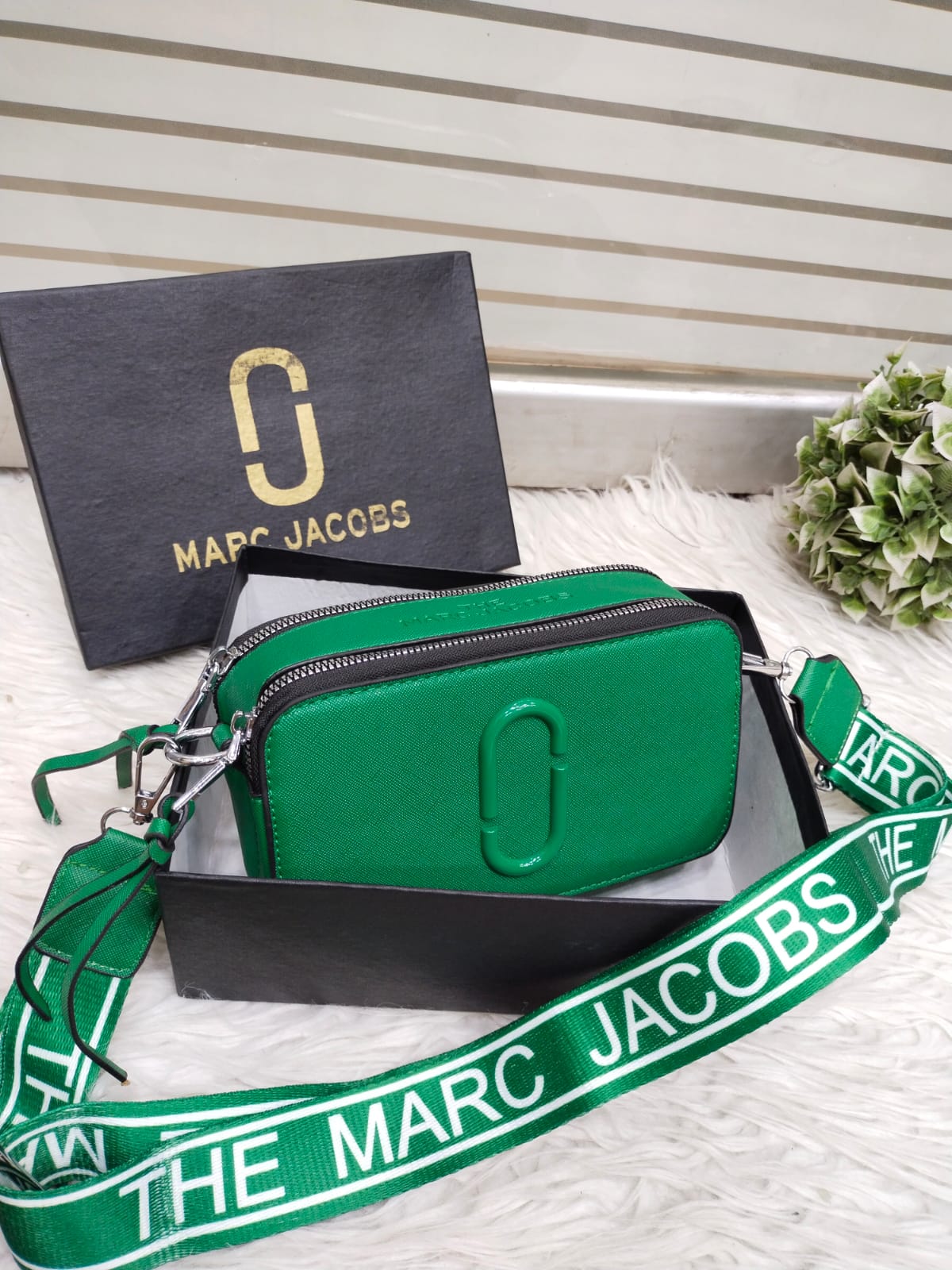 Branded Crossbody Women Bag MARC JACOBS With Box (Royal Green)