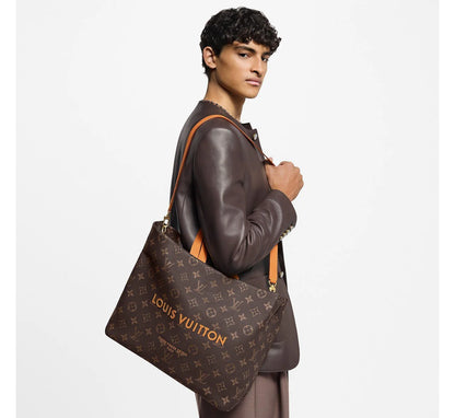 LOUIS VUITTON – Women Shopper Tote MM Bag Premium Quality (Brown)