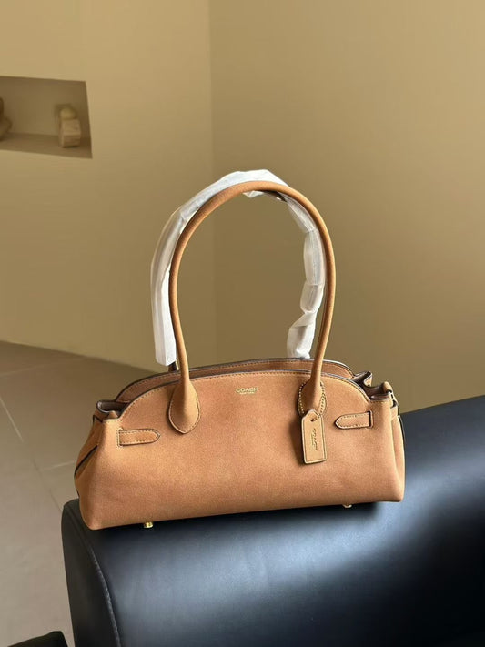 C-O-A-C-H Empire Carryall Women Bag – Vintage Luxe Edition (Suede Brown)